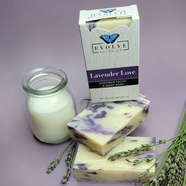 Natural Bar Goatmilk Soap Wholesale - Lavender Love - Gifts by Evolve Botanica