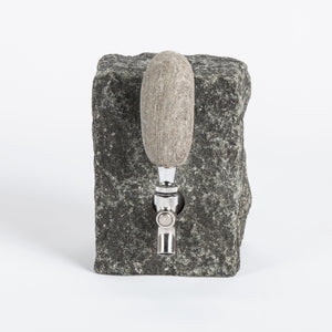 Stone Drink Dispenser Black Stainless - front view