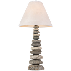 Coastal Cottage Lamp with Finial & Shade