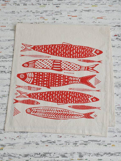 Sardines Tea Towel