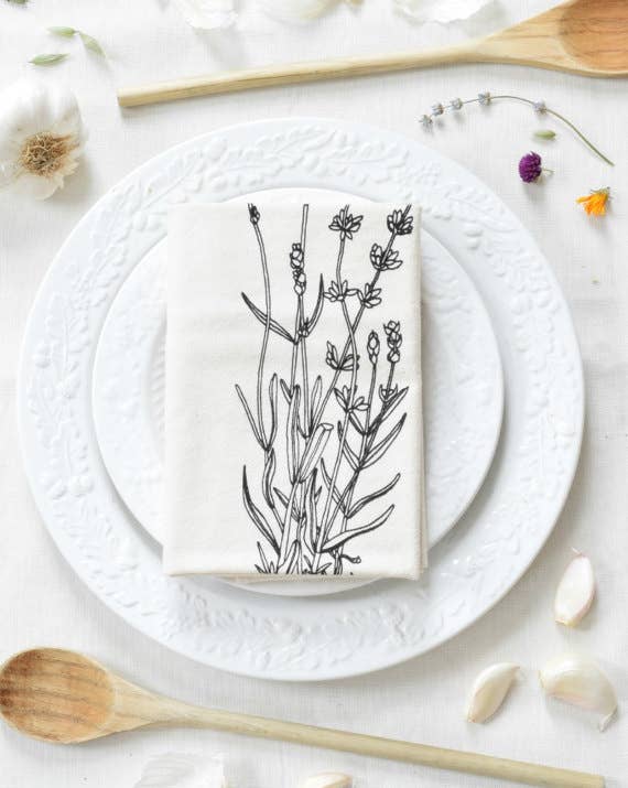 Lavender Tea Towel - Textiles Edgecomb Potters