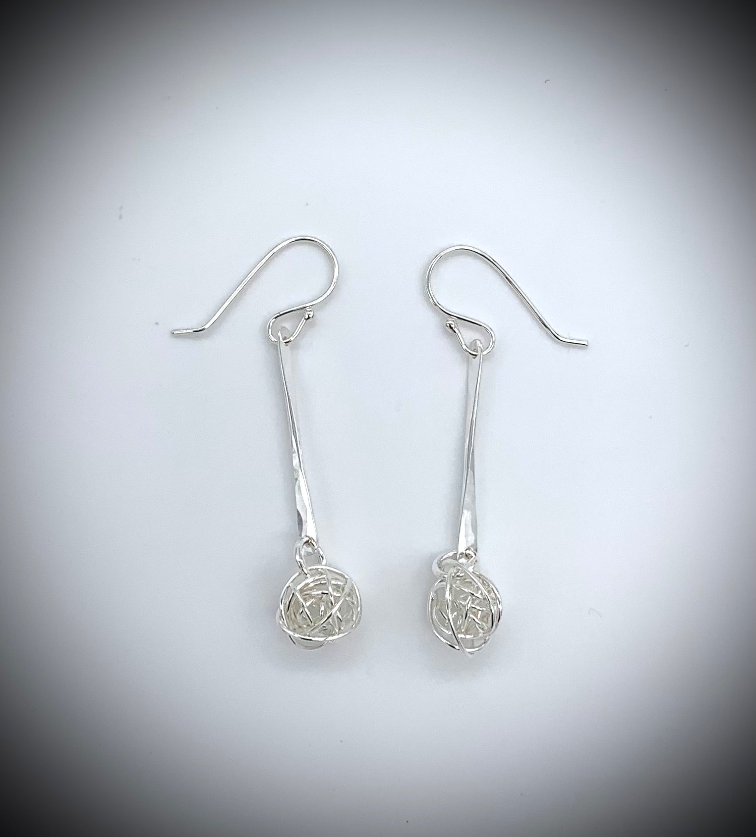 Dangling Tangled Web Earrings, long SS - Jewelry Edgecomb Potters