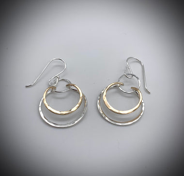 Interlocked Circle Earrings - Jewelry Edgecomb Potters