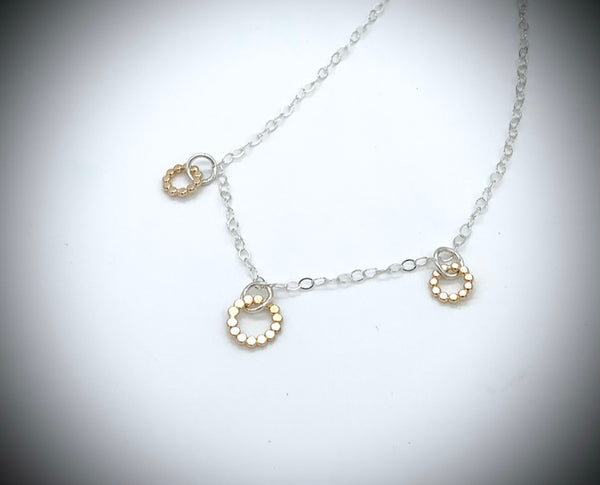 Three Beaded Ring Necklace - Jewelry Edgecomb Potters