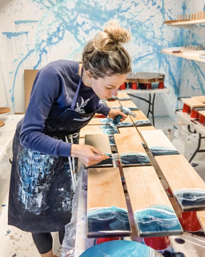 Whale Tail Serving Board - Wood Edgecomb Potters