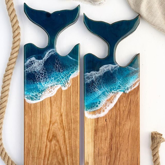 Whale Tail Serving Board - Wood Edgecomb Potters